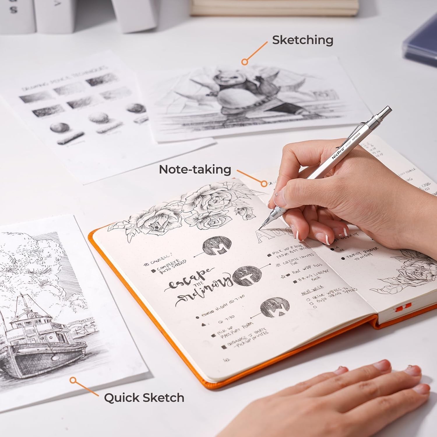 Metal Mechanical Pencil Kit 0.5mm & 0.7mm