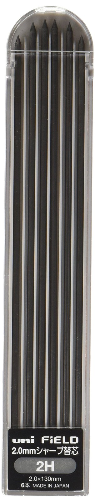 Uni Mechanical Pencil Lead 2.0mm 2H Pack of 6 Writing Instruments from Japan