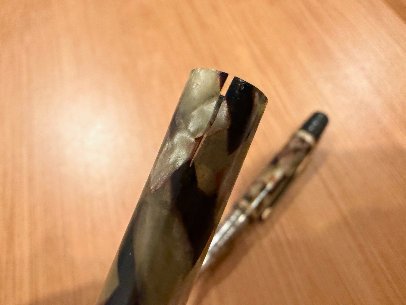 Vintage Wearever Green Black Camo Plastic or Celluloid Mechanical Pencil