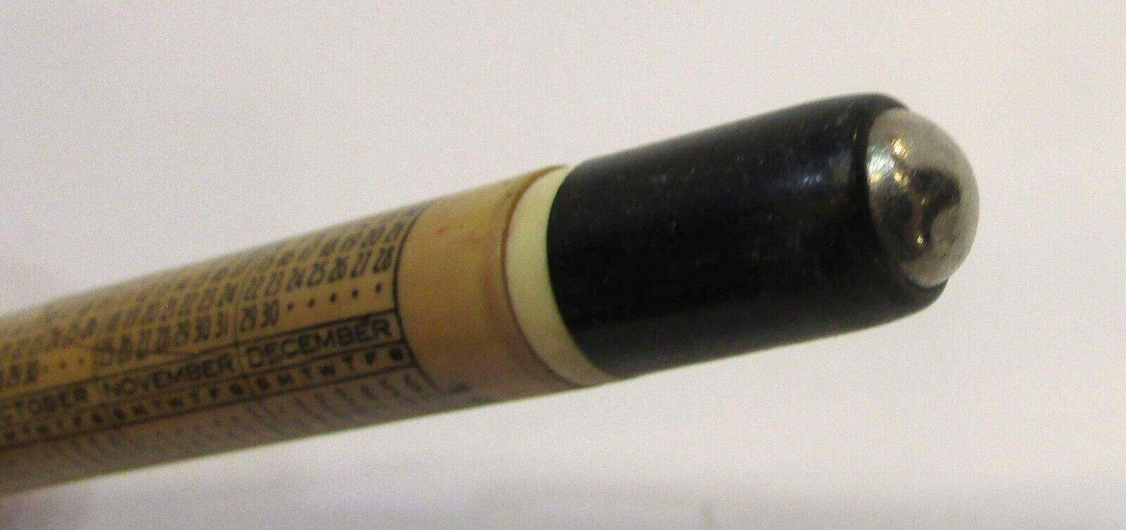 Vintage 1947 Calendar Redipoint Mechanical Pencil White Seal Sale Grand Forks ND