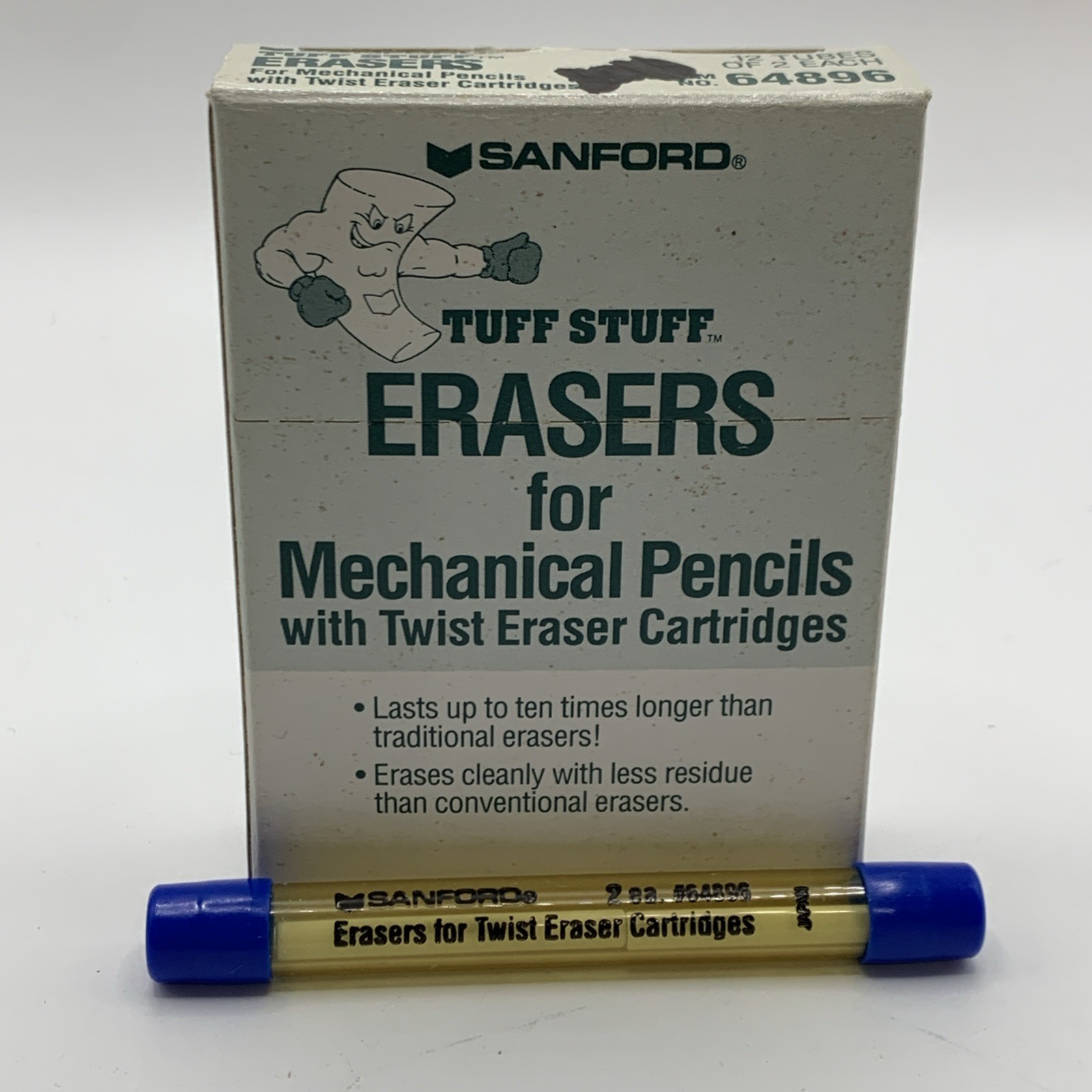 Sanford Tuff Stuff Mechanical Pencil Twist Eraser Refills 12 Tubes In Box