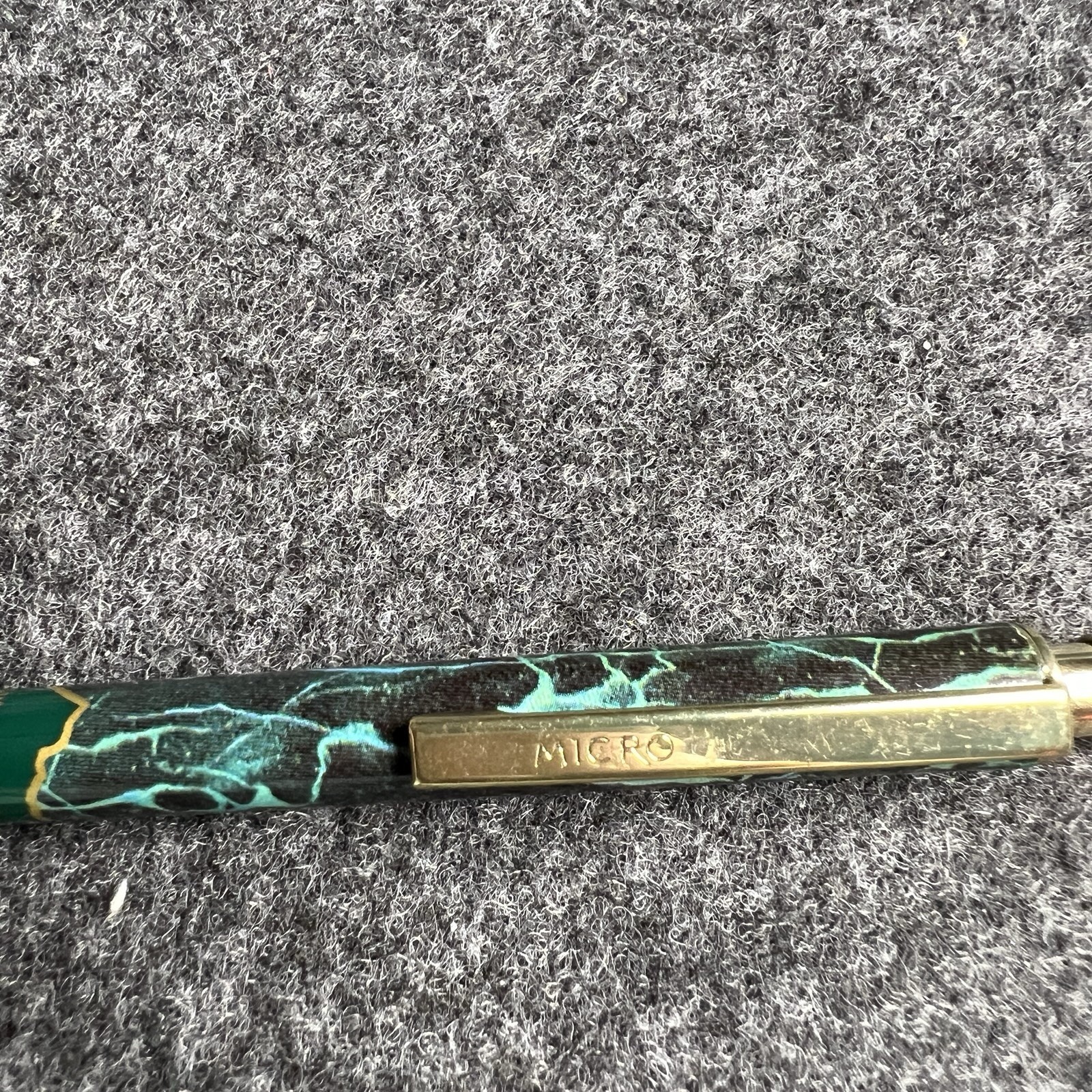 Vintage Micro Mechanical .7mm Pencil Made in Korea New Old Stock Green Marbling