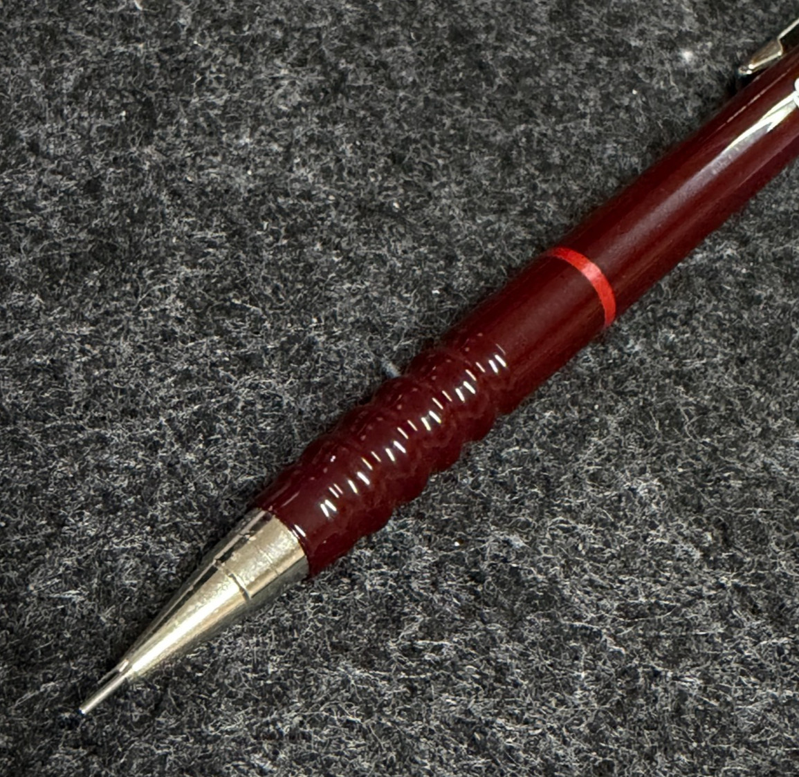 Vintage rOtring T 0.35mm Burgundy Mechanical Pencil Germany NOS
