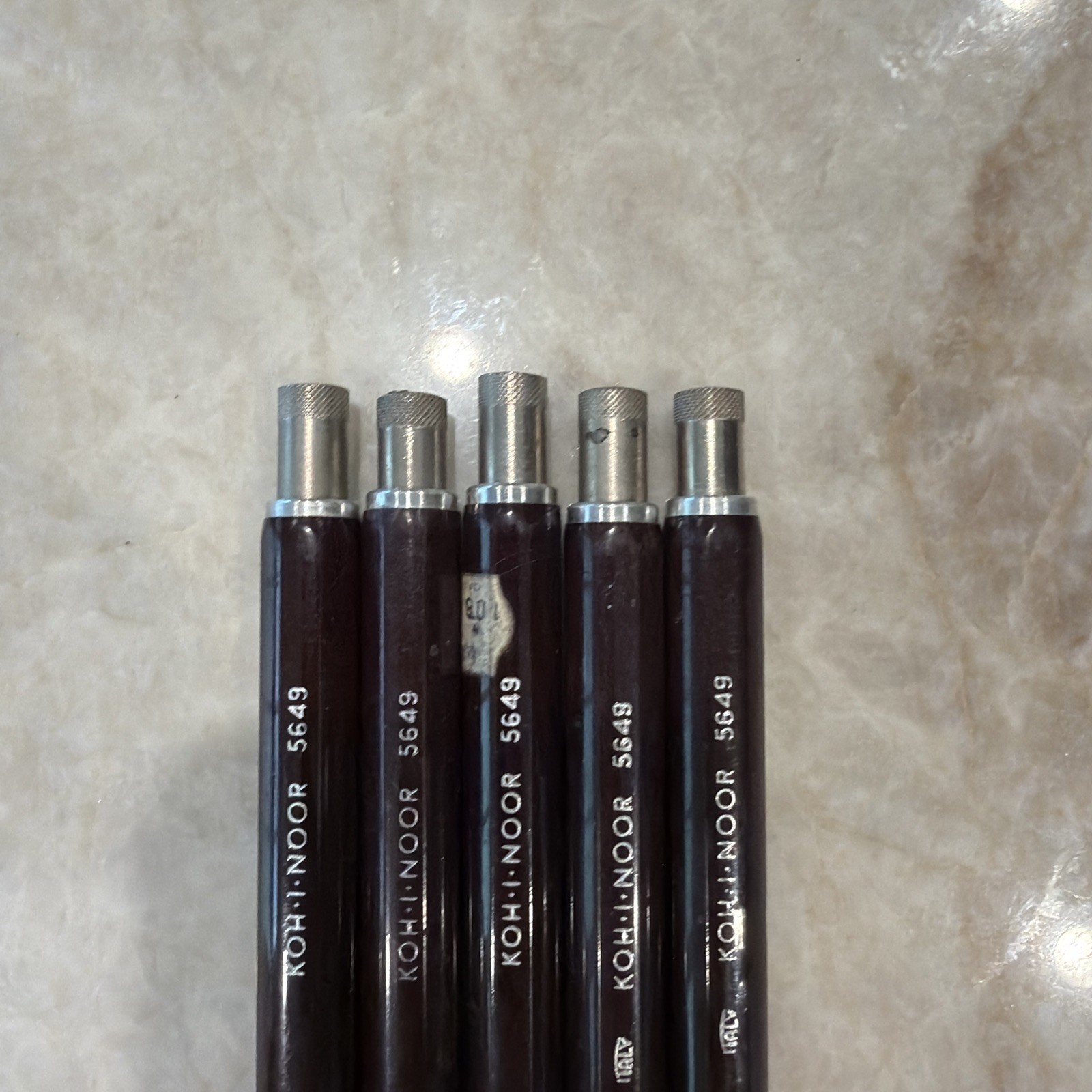 (5) Vintage Koh-I-Noor 5649 Jumbo Technical Lead Clutch Holder