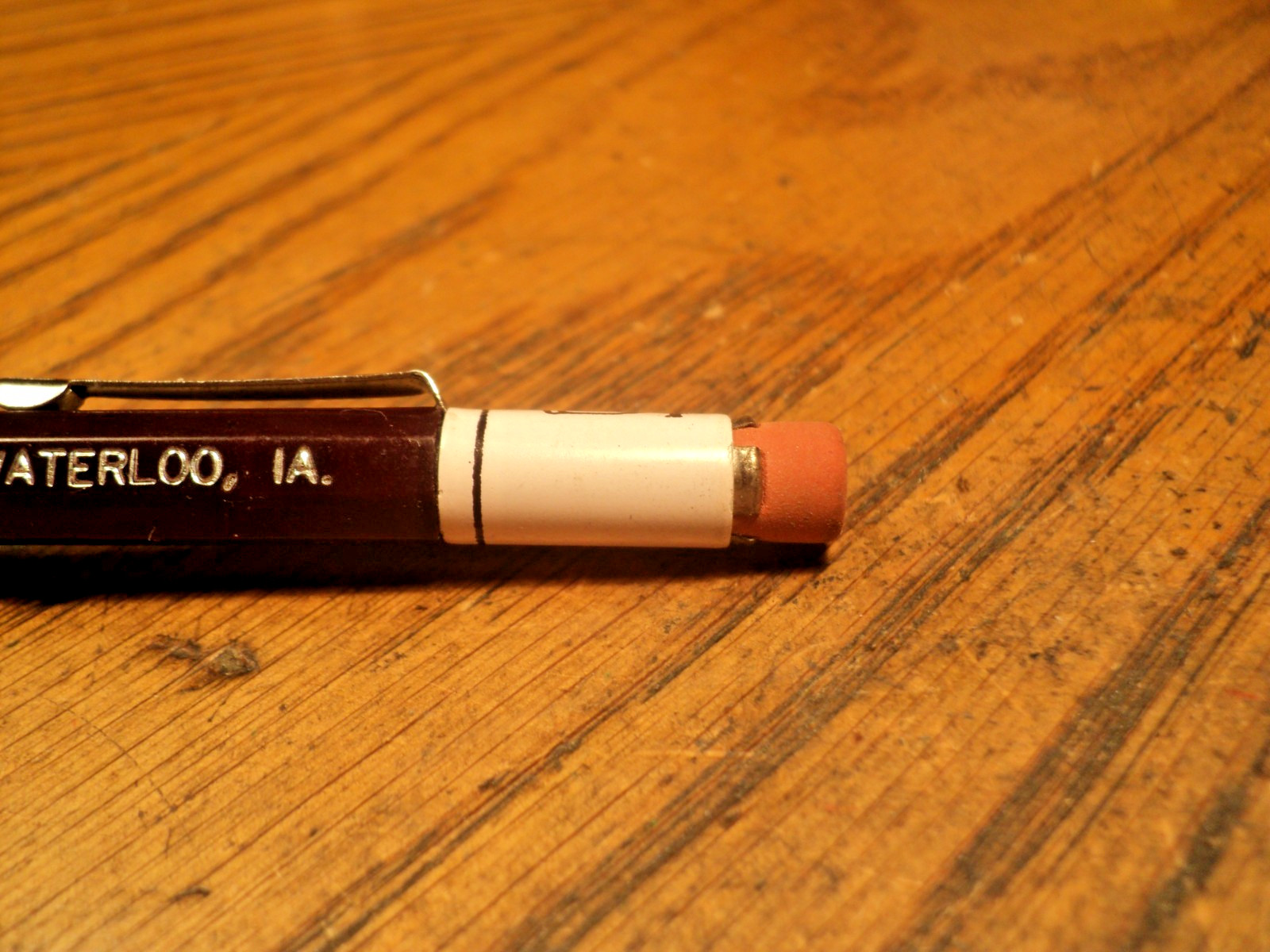 Vintage Durolite Mechanical Pencil Clark Supply Co Waterloo IA 5-5/8″ Long USA B
