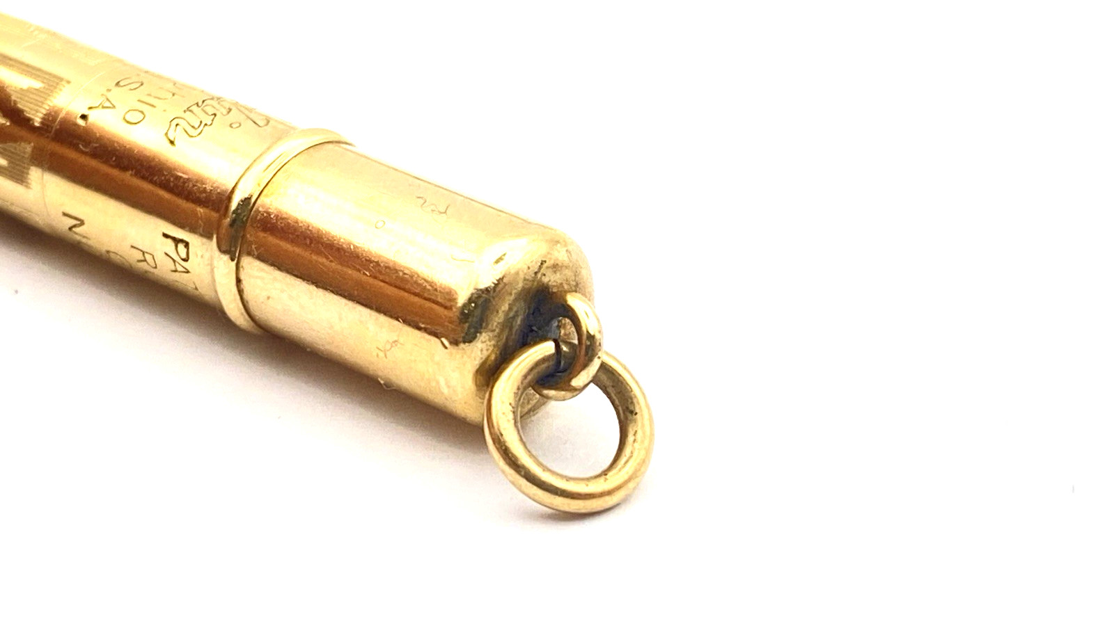 VINTAGE CONKLIN RING TOP PENCIL IN ROLLED GOLD CHECK PATTERN MADE IN USA