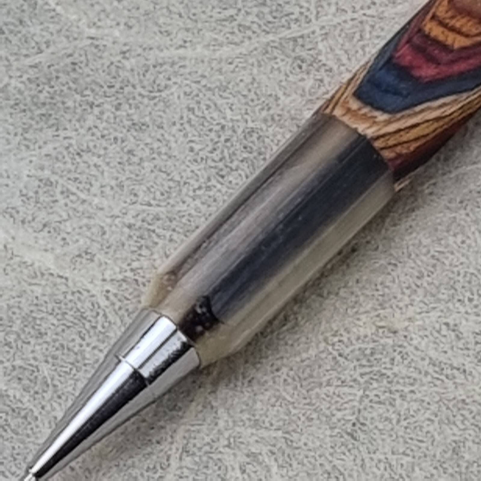 Hand Crafted Pentel P-205(0.5mm) Mechanical Pencil with Octagonal Buffalo Barrel
