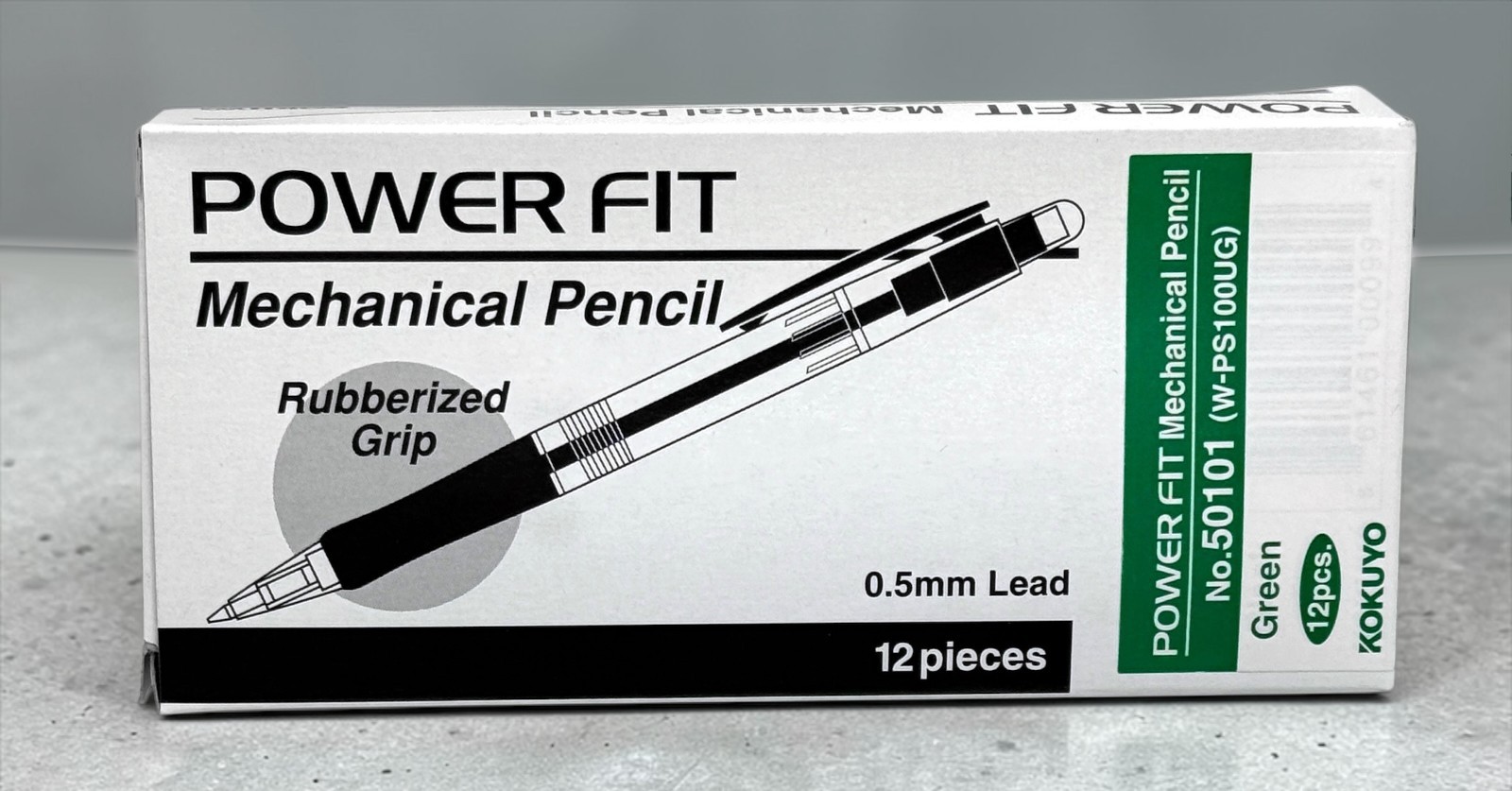 Box Of 12 KOKUYO 0.5mm Lead Power Fit No. 50101 Mechanical Pencils – Green – NEW