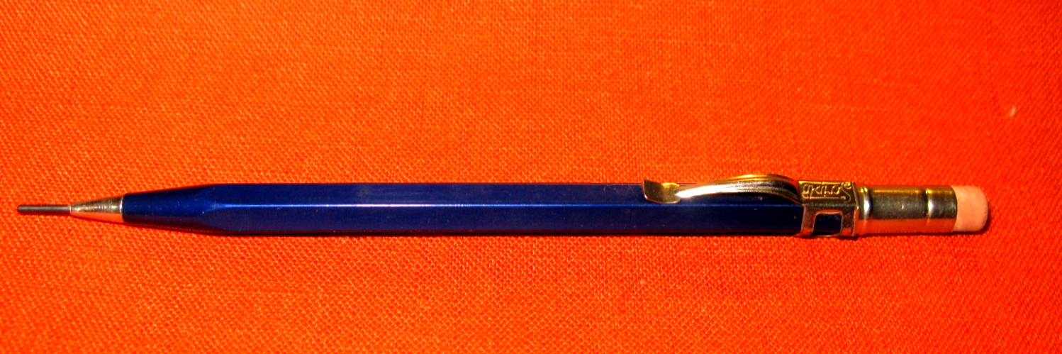 VINTAGE DEEP BLUE SCRIPTO 4-47 MECHANICAL PENCIL W/1.18 MM LEAD