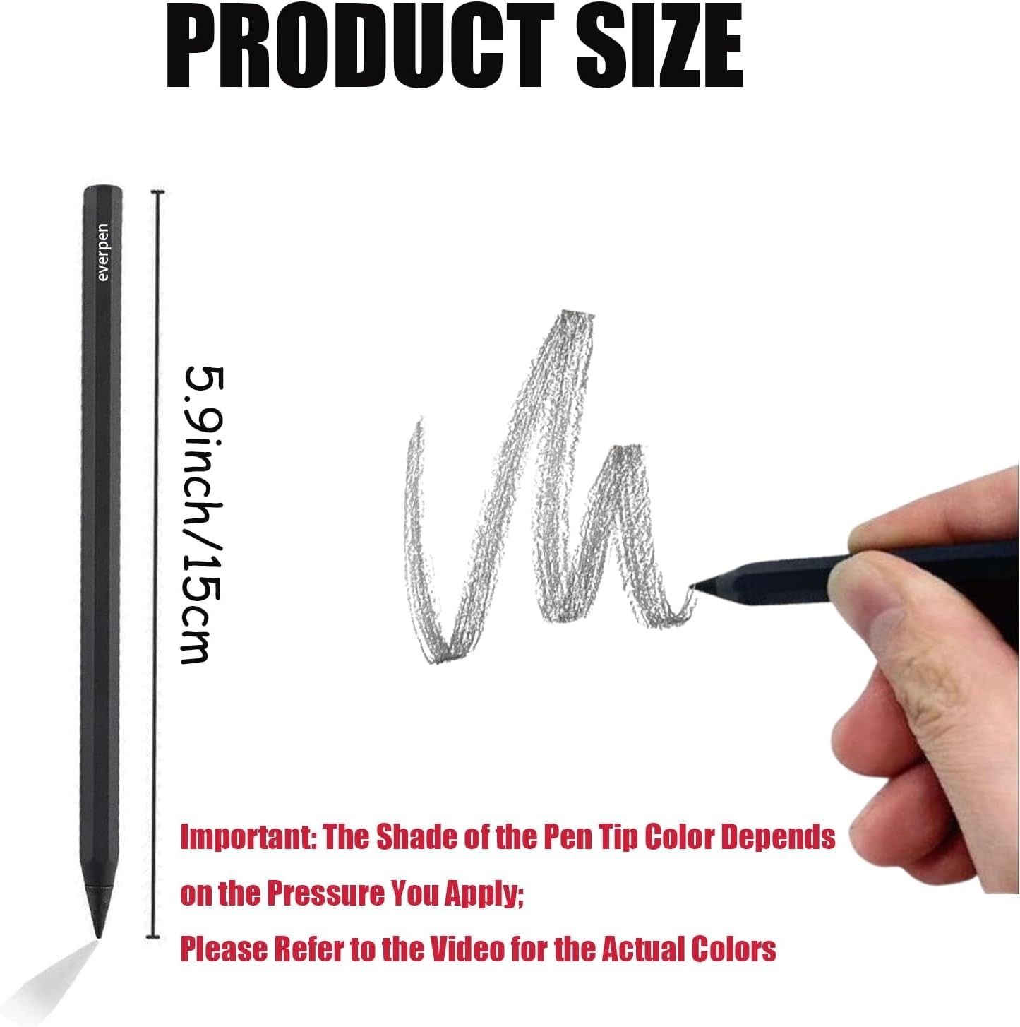 Pencil, Forever Pencil, Metal Alloy Writing Instrument, That Never Needs Shar…