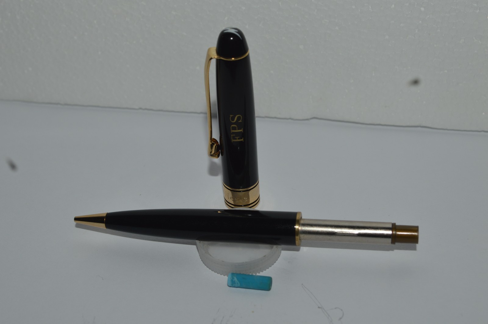 MONTEFIORE Mechanical Pencil Black Lacquer Finish FPS Engraved Excellent Condit