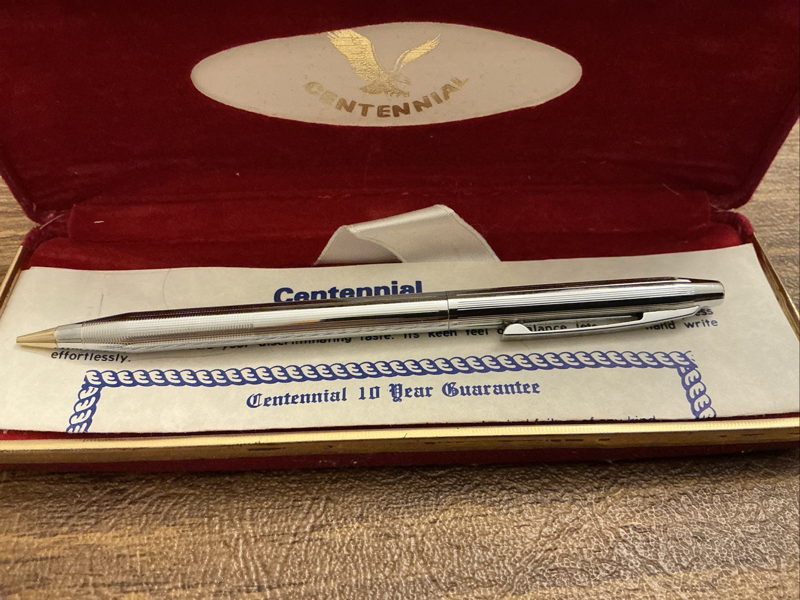 Vintage Centennial Mechanical Pencil – Chrome with Gold – Retractable Tip
