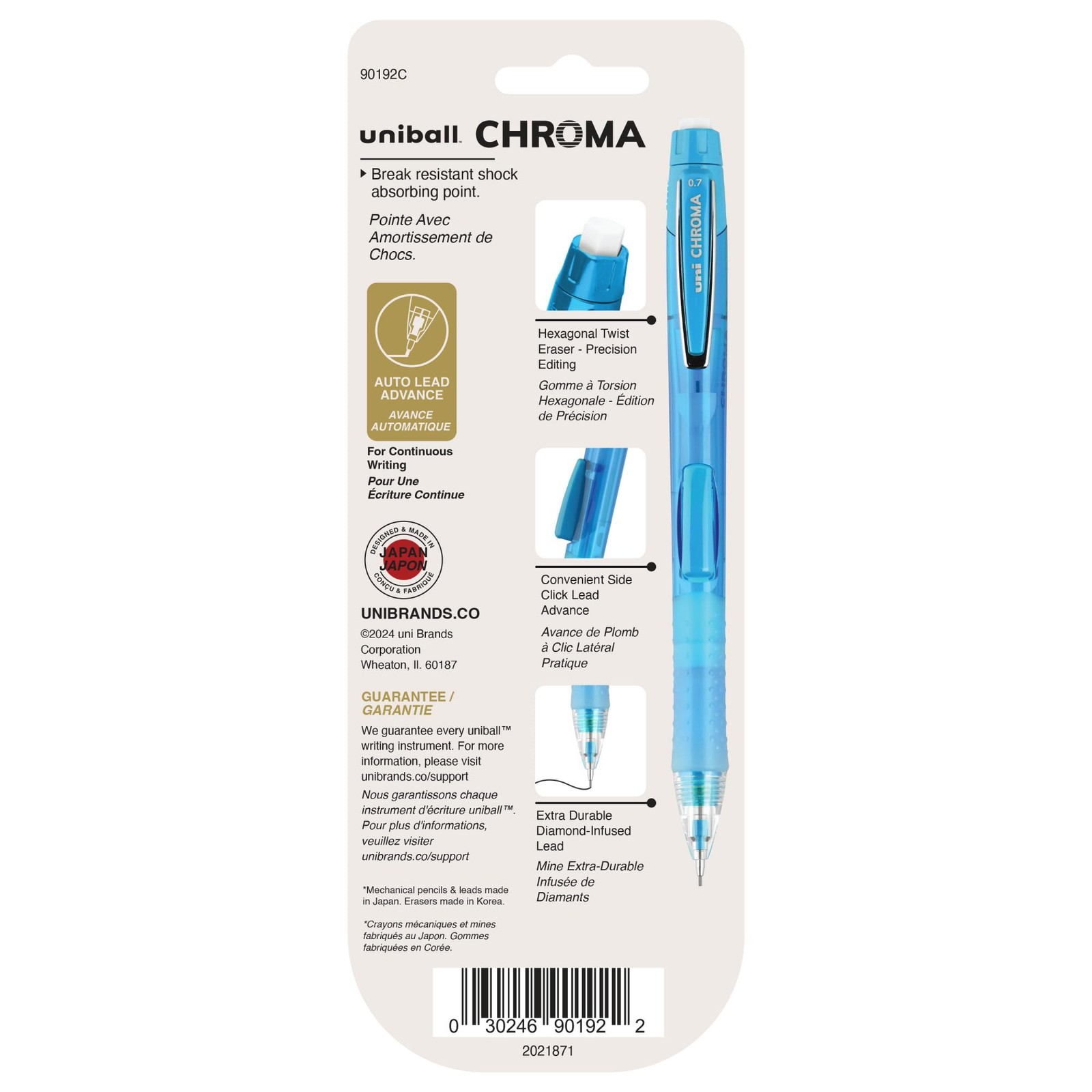 uniball Chroma Mechanical Pencil Starter Kit, 1 Count (Pack of 2), Graphite