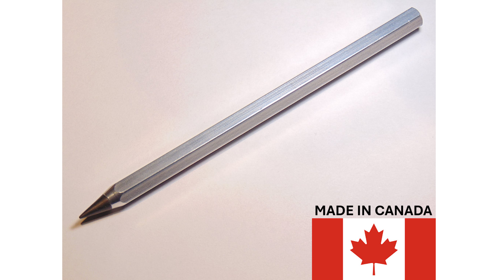 Everlasting Hex Aluminum Pencil — Includes 2 Spare Tips