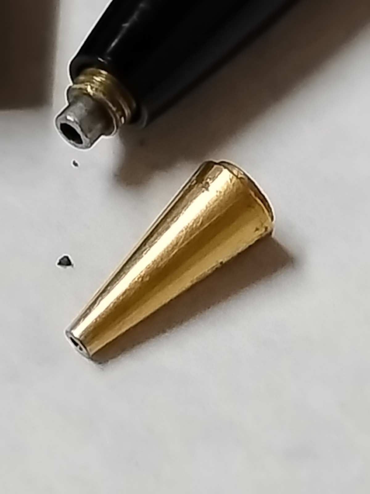 VTG Waterman Mechanical Pencil Black & Gold Parts Only Mid-Century USA #Q6