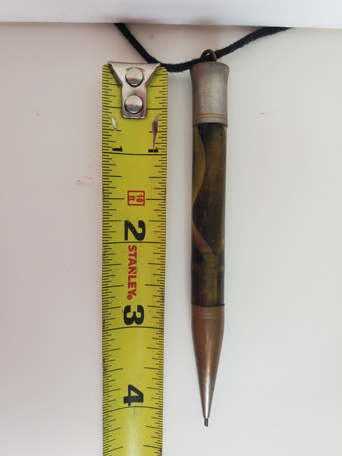 Vintage Ring Top Lead Holder with Tortoise Shell Style Plastic Mechanical Pencil