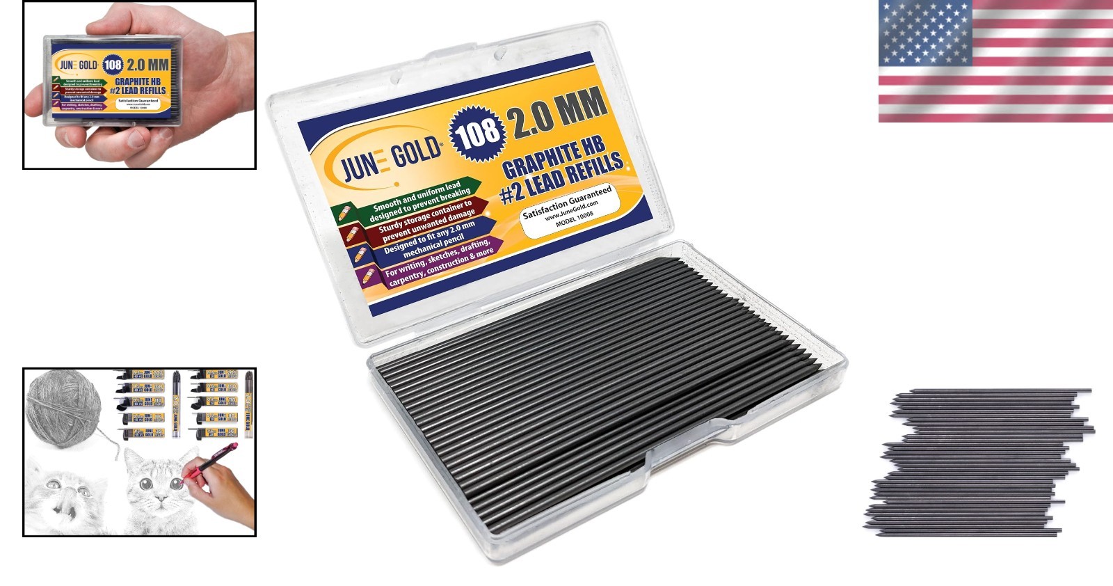 108-Pack 2.0 mm HB Graphite Lead Refills – Smooth Writing Experience