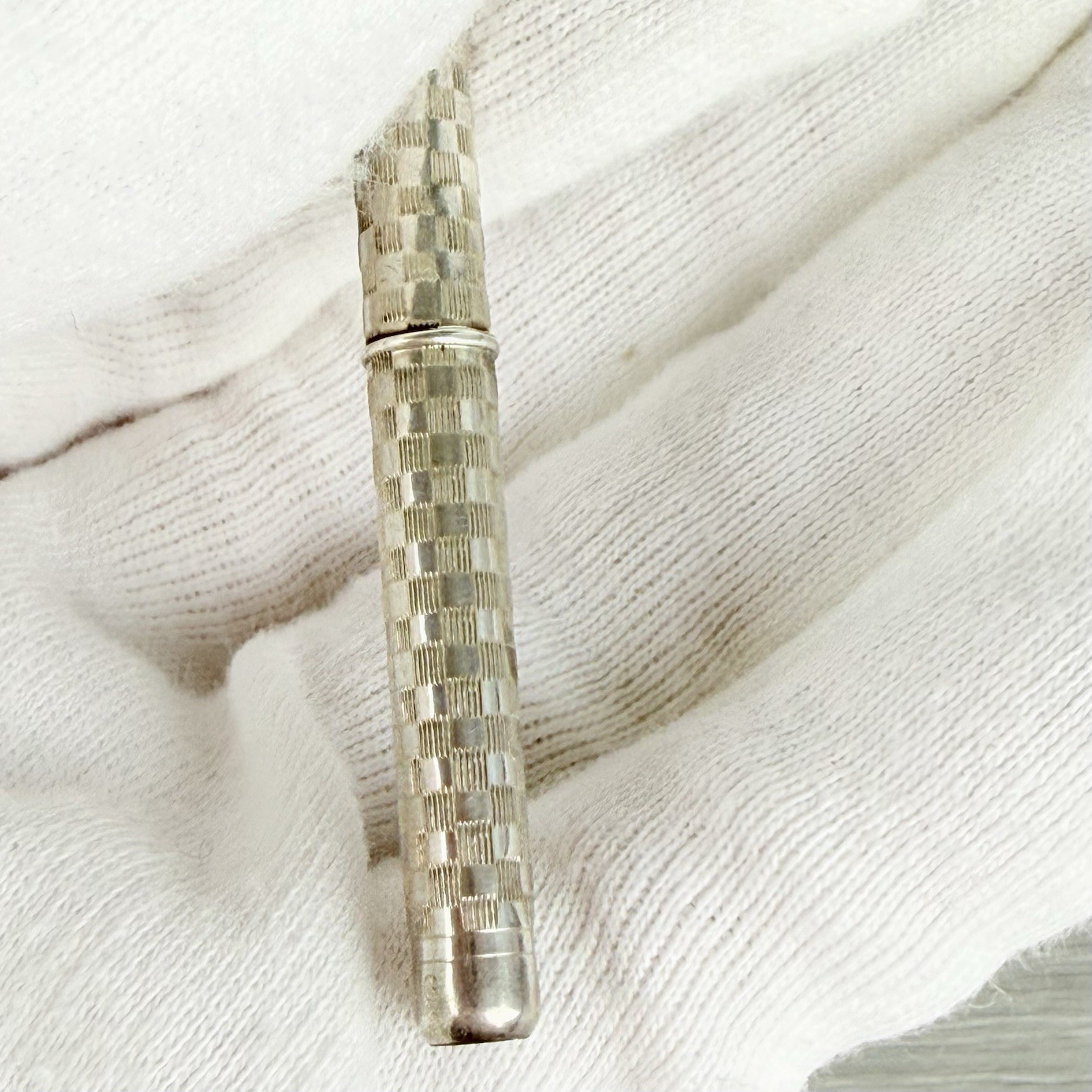 Vintage Sterling Silver Propelling Pencil Retractable Necklace Pendant or Fob
