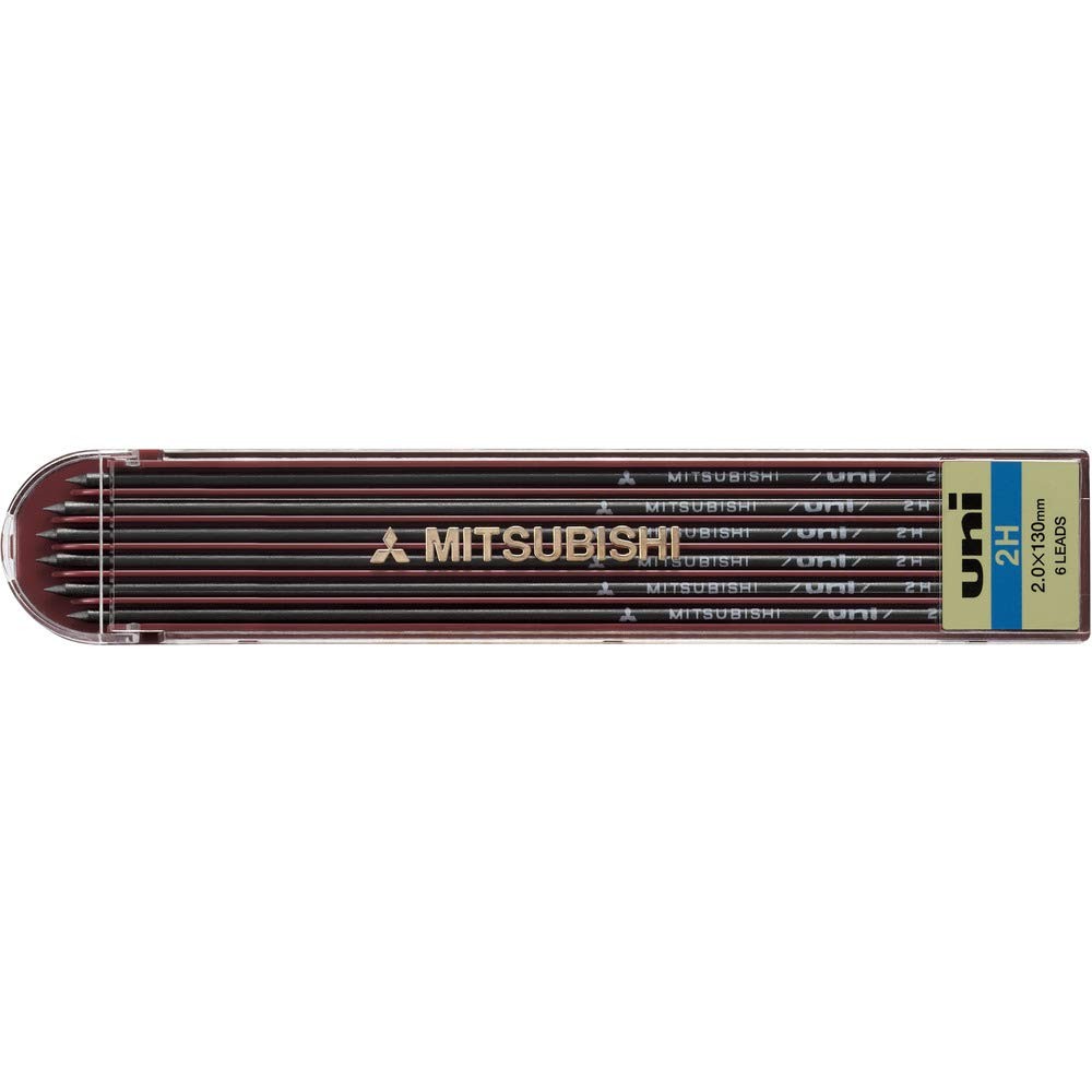 Uni 2.0mm Pencil Lead Refill, 2H, Drop Holder Type, ULN2H, Drawing, Sketch