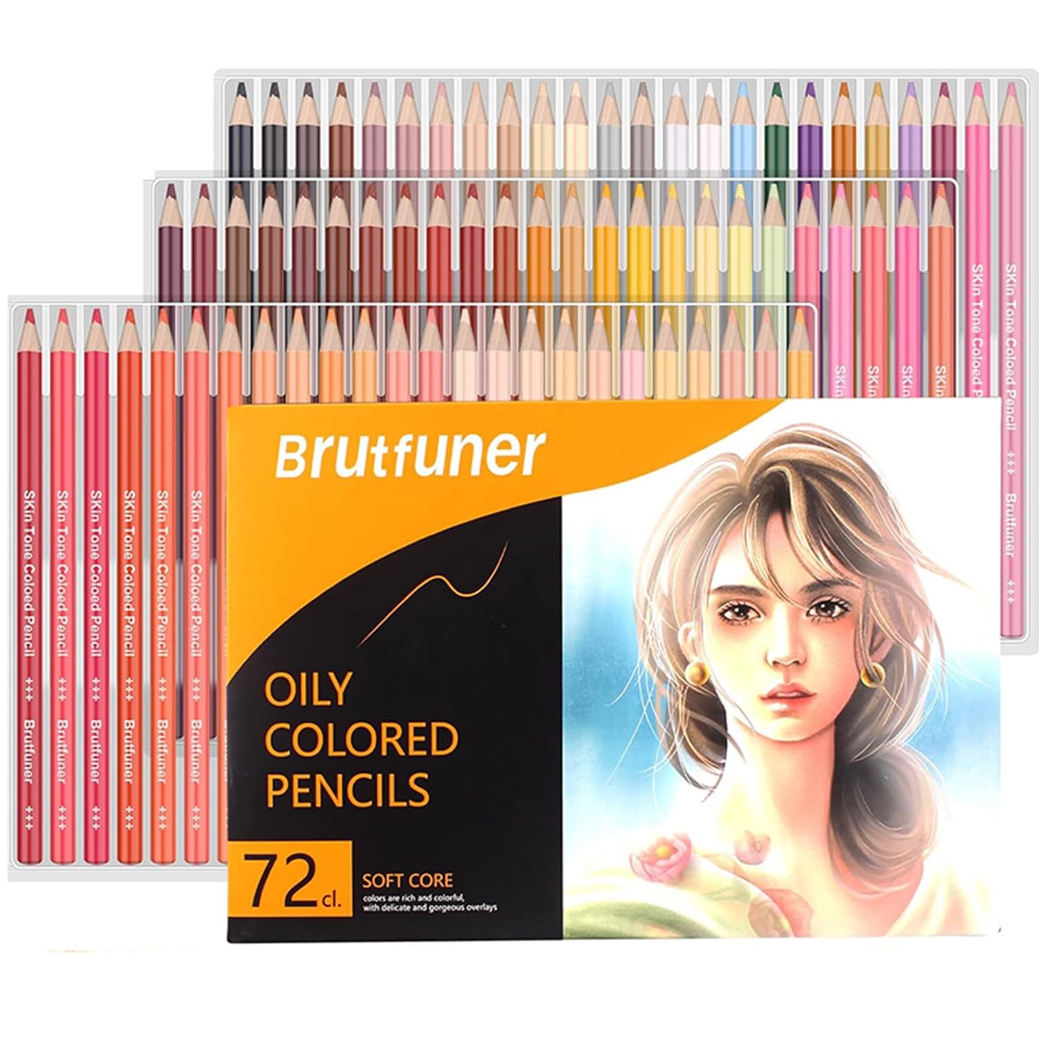 LBW 72 Skin Tone Colored Pencils for Adult 1 Count (Pack of 72), Multicolor