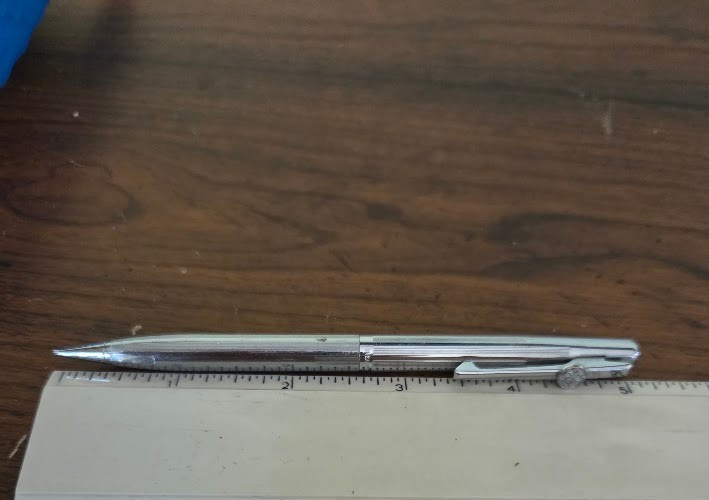 Vintage Sheaffer Mechanical Pencil Silver with GE Advertising Logo