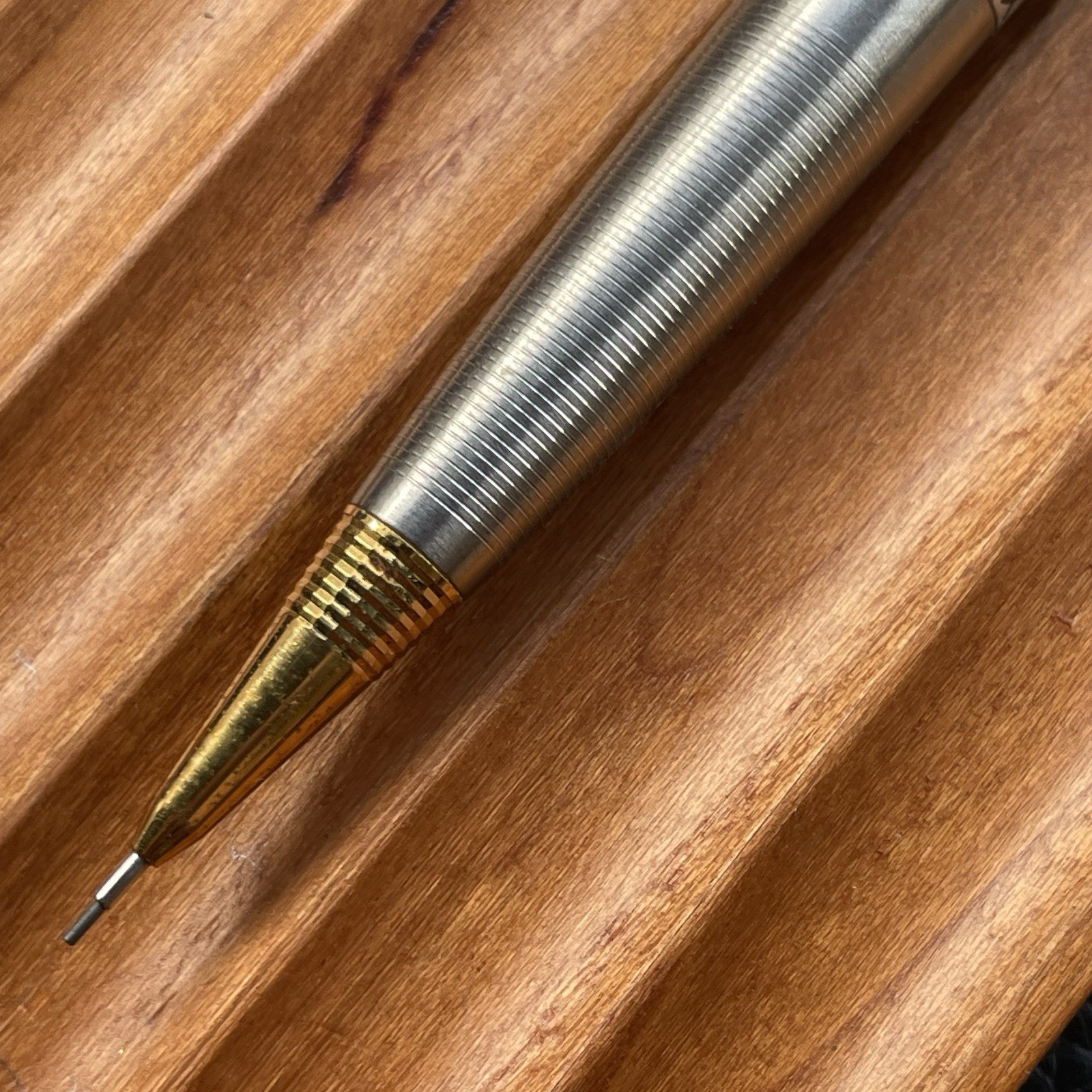 Newman Mechanical Pencil Etched Stainless Steel Barrel 0.5 mm Made in Japan