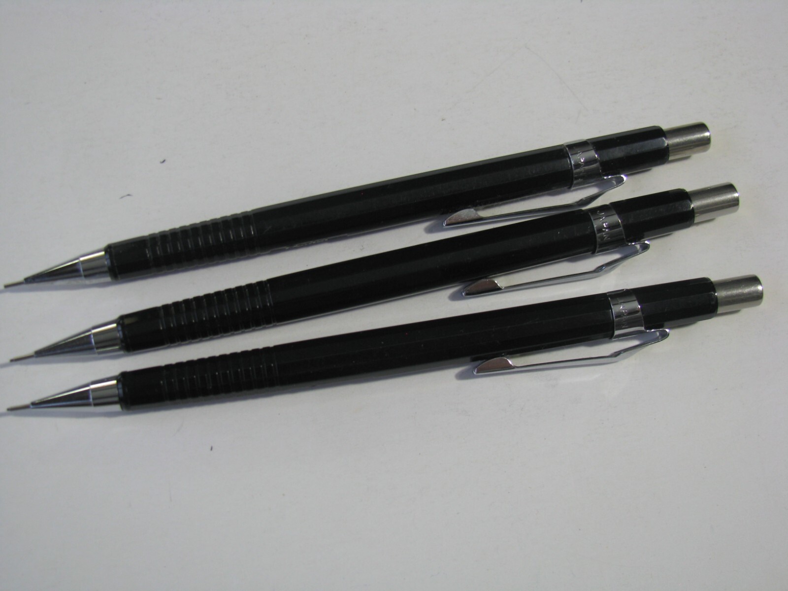 3 pc Lot Set Pentel Sharp Mechanical Drafting Pencils 0.5 mm Black Barrel P205