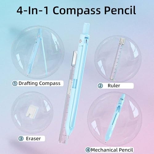 Blue Metal Grip Mechanical Pencil for School Supplies – Refillable – Refillable