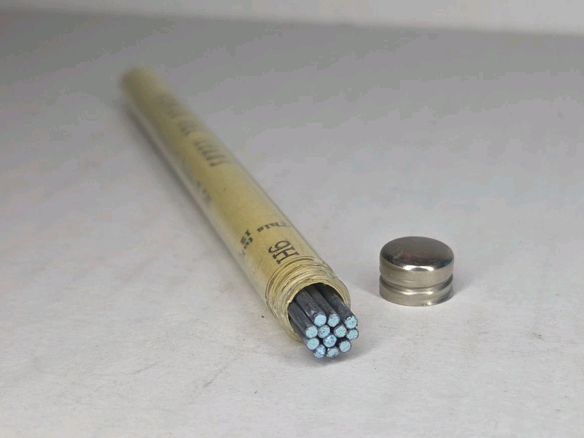 VEMCO TEC 2mm Drafting Lead Black 9H Metal Cap 12pk Tube USA Vintage