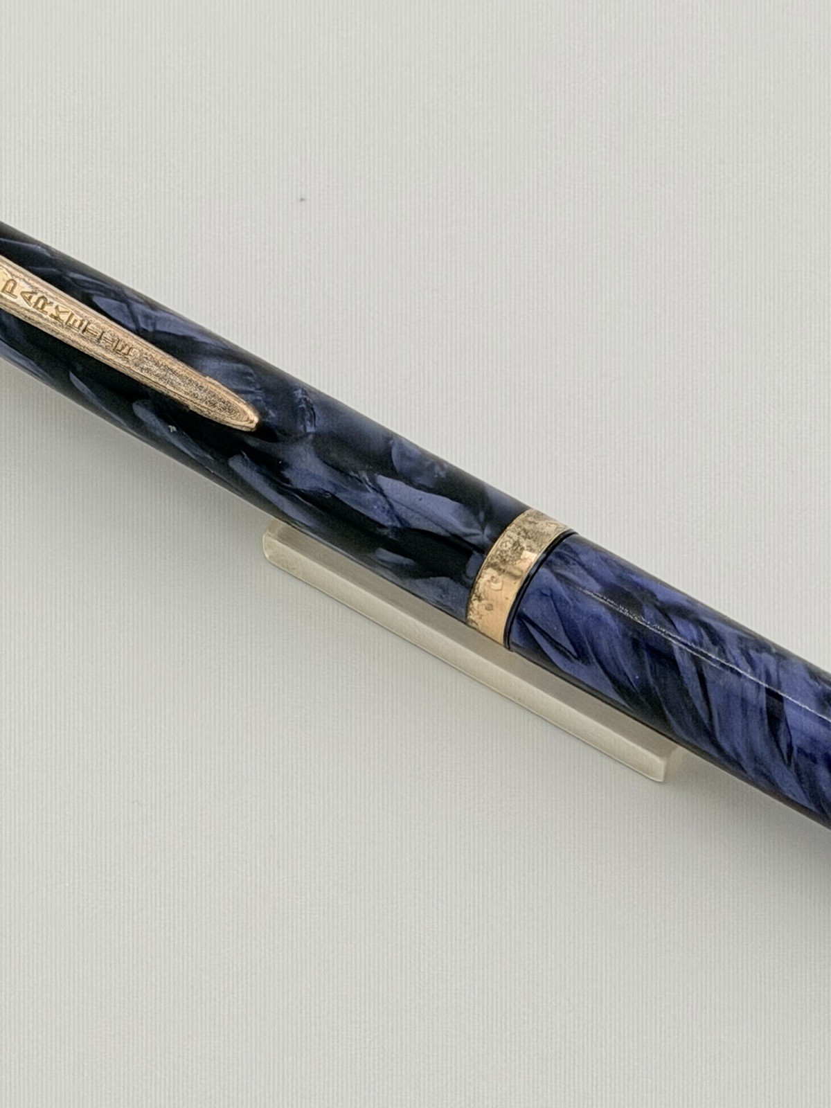 Vintage PARKETTE Made By Parker Mechanical Pencil Marble Blue Super Rare