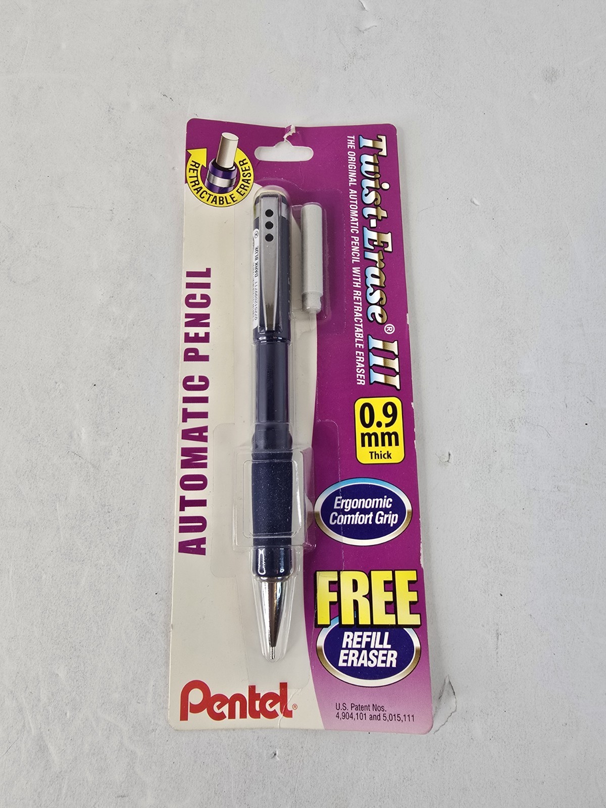 2x PENTEL Twist-Erase III Mechanical Pencils 0.9 mm FINE POINT .9mm W/ Erasers