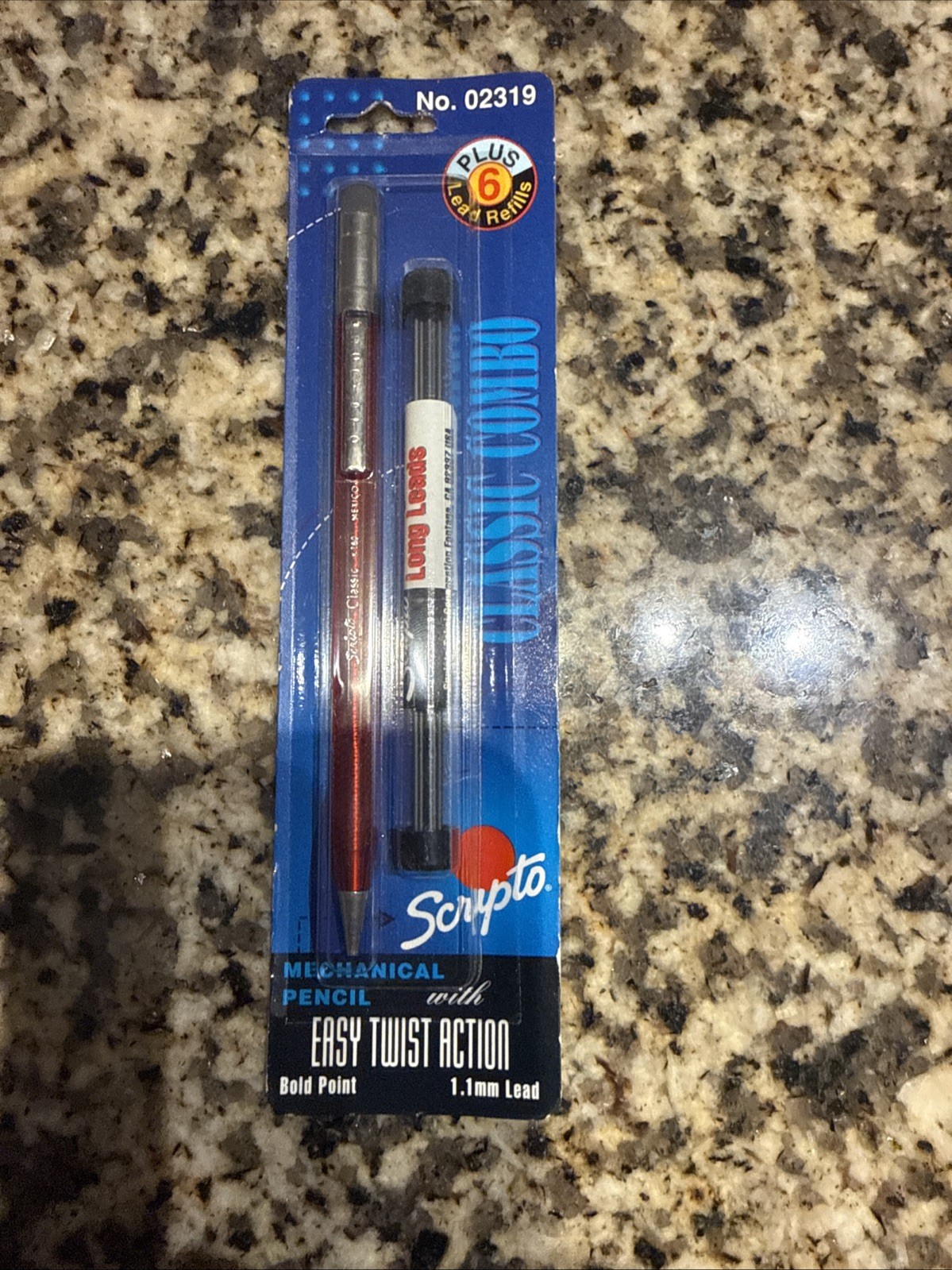 VTG 1993 Scripto Classic Combo Twist Mechanical Pencil 1.1 02319 W/Refill Red