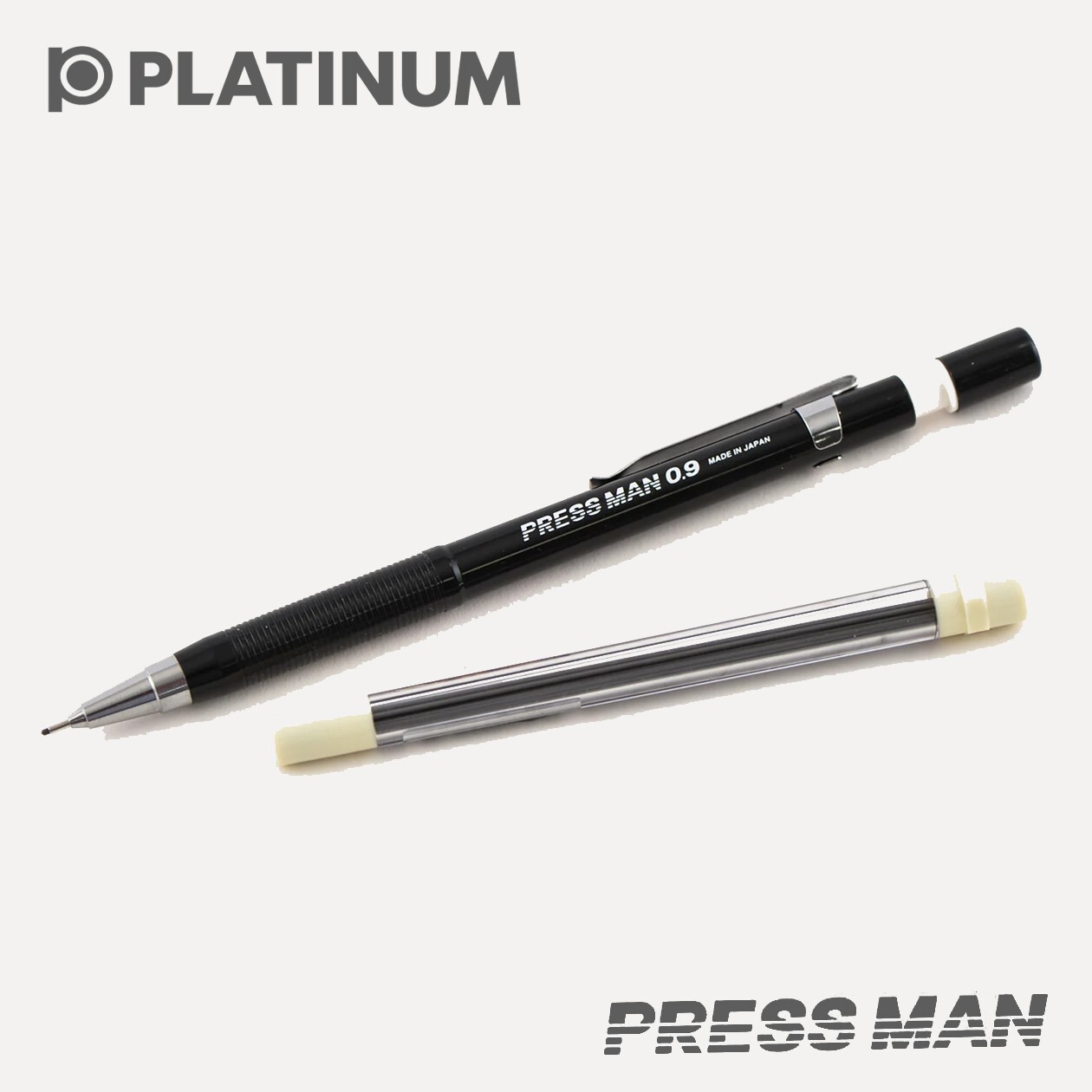 PLATINUM PRESSMAN Mechanical Pencil for Stenography 0.9mm Made in Japan