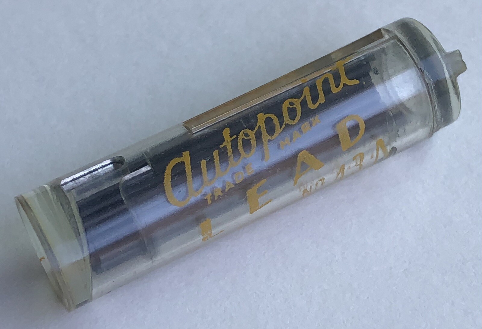 Vintage AUTOPOINT Mechanical Pencil Lead H Hard Black 1.1mm 1-3/8″ NOS 24pk USA