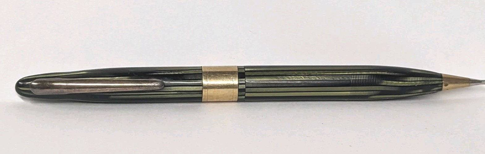 VIintage Sheaffers Mechanical Pencil Green Striped