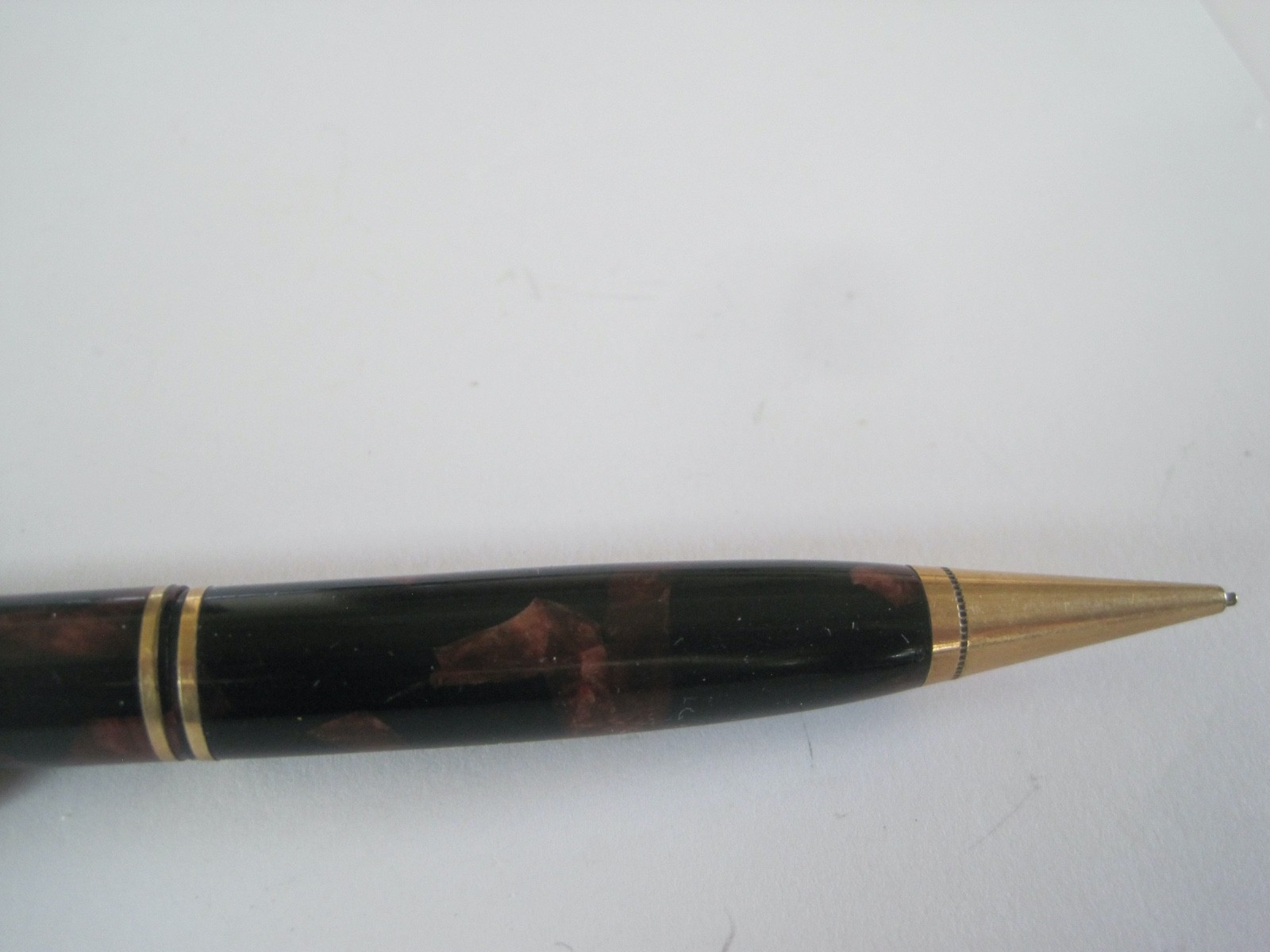 Parker Marbled Gold Tone Duofold Mechanical Pencil Antique 1920’s