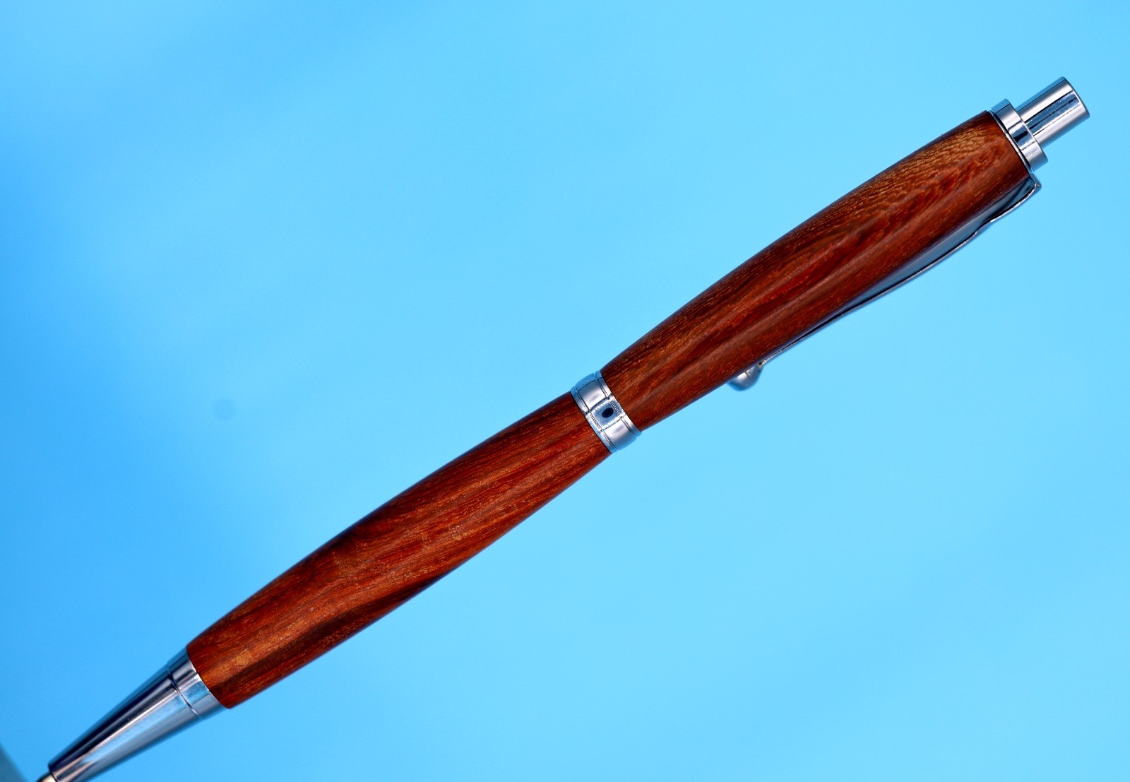 Luxury Rosewood Mechanical Pencil Chrome Finish 0.7mm + Extra Lead/Erasers Gift