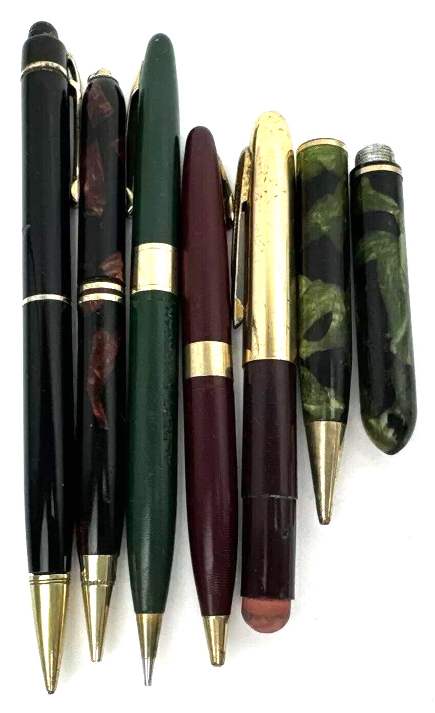 Vtg Mechanical Pencil Lot Parts Pieces Repair Untested