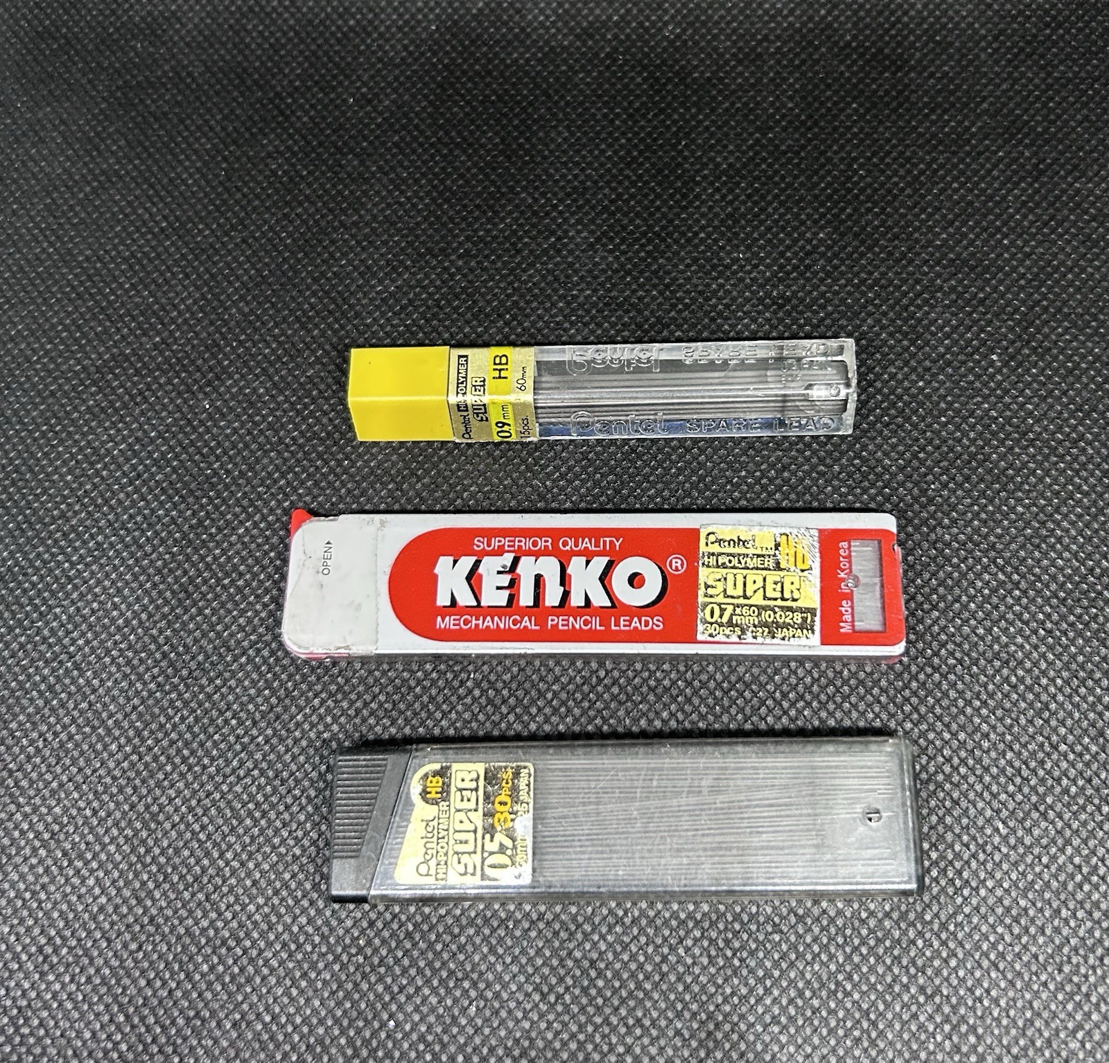 Vintage Mechanical Pencil Lead Lot Pentel Hi-Polymer & Kenko 0.5mm 0.7mm 0.9mm