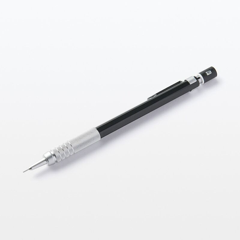 New 2024 Muji Low Center of Gravity Mechanical pencil Black 0.3mm Made In Japan