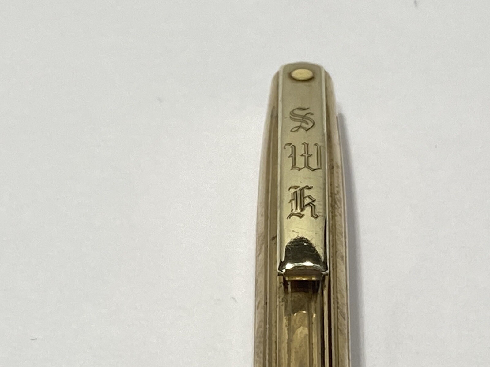 Sheaffer Gold Electroplated Casing White Dot Mechanical Pencil Personalized name