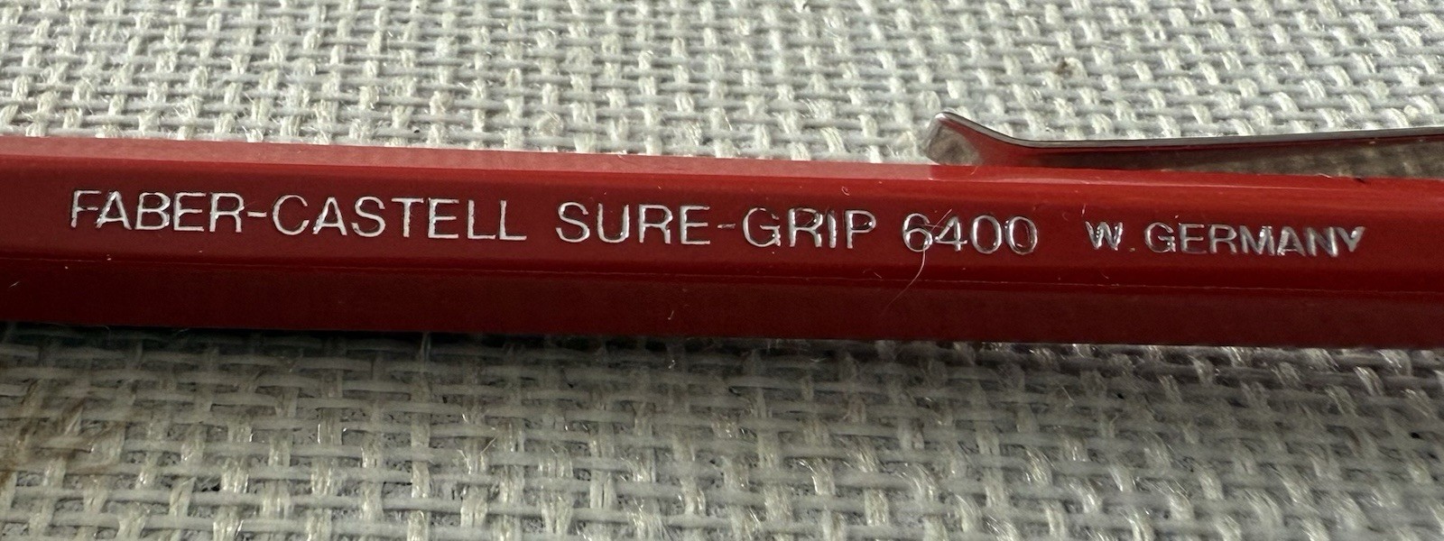 Vintage A.W Faber Castell Sure-Grip 6400 Pencil Red (Rare) Mechanical W GERMANY