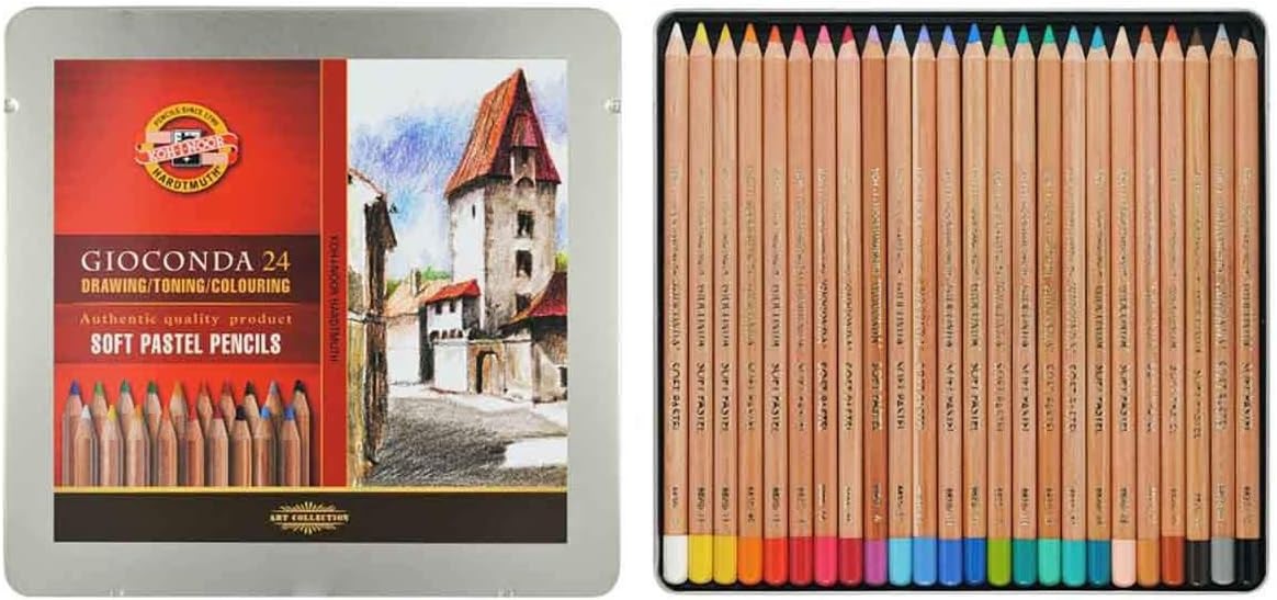 Koh-I-Noor Artist’s Soft Pastel Pencils (Set 24 Count (Pack of 1), Assorted