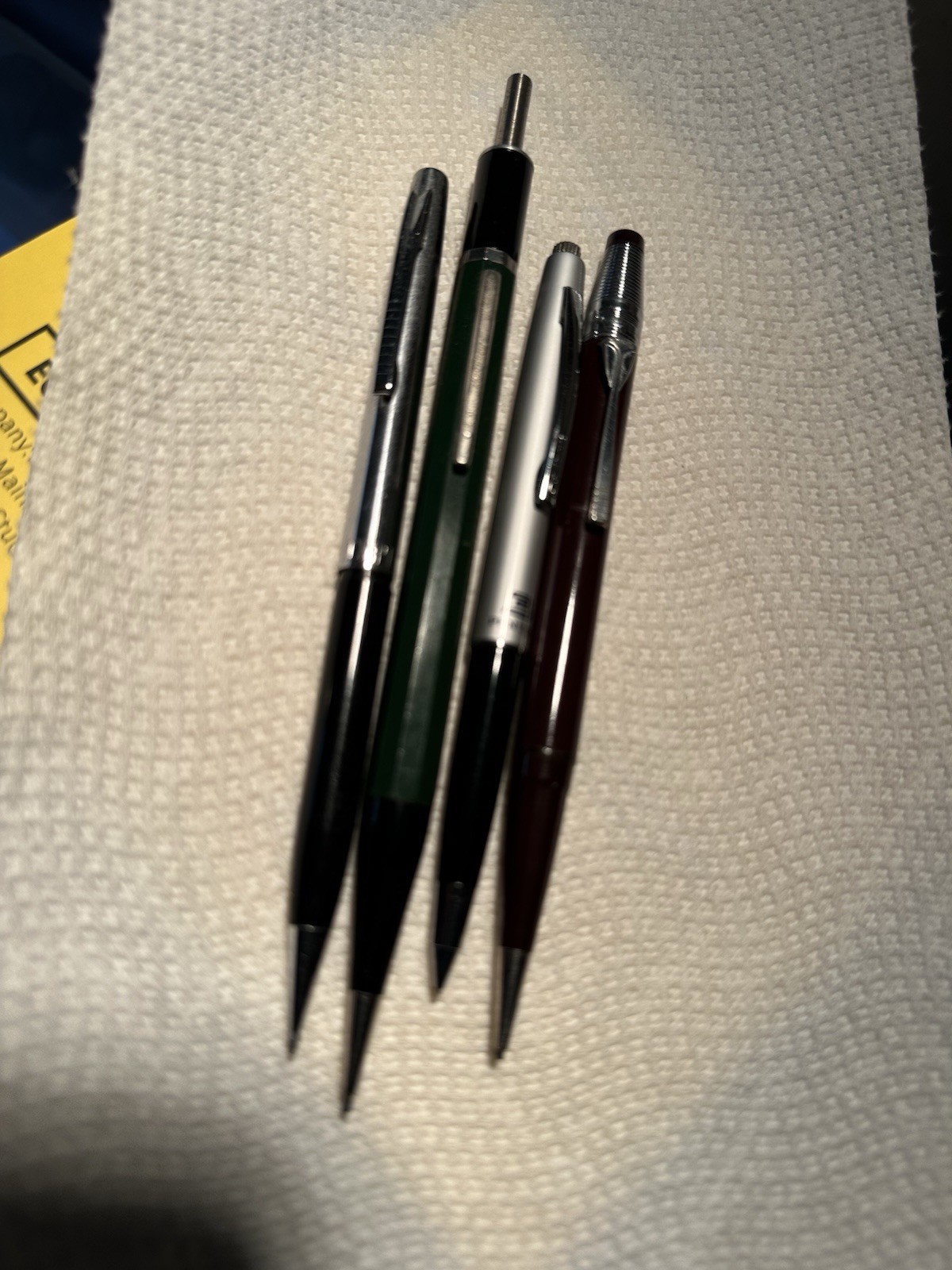 4 Vintage Mechanical Pencils Autopoint Magnet 48M, Scripto, Pentel & Durolite