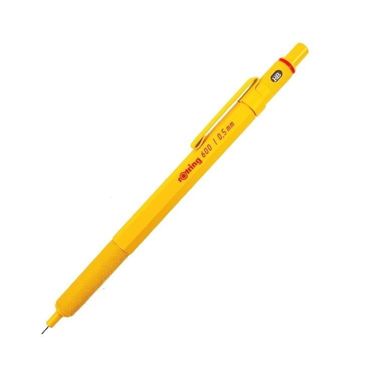 Rotring 600 Mechanical Pencil 0.5mm Yellow Japan LOFT Limited w/ Leads New