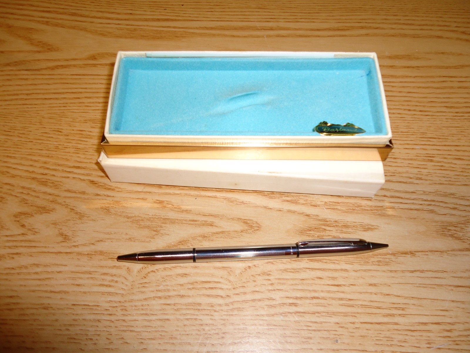 Vintage Garland Twin-O-Matic # 250 / Mechanical Pencil & Pen Chrome Original box