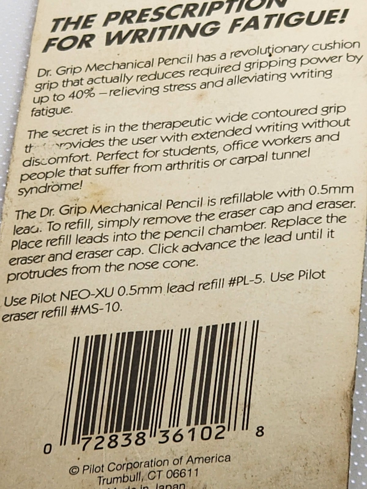 Pilot Dr. Grip Ltd. Mechanical Pencil 0.5 mm, NEW NOS SEALED
