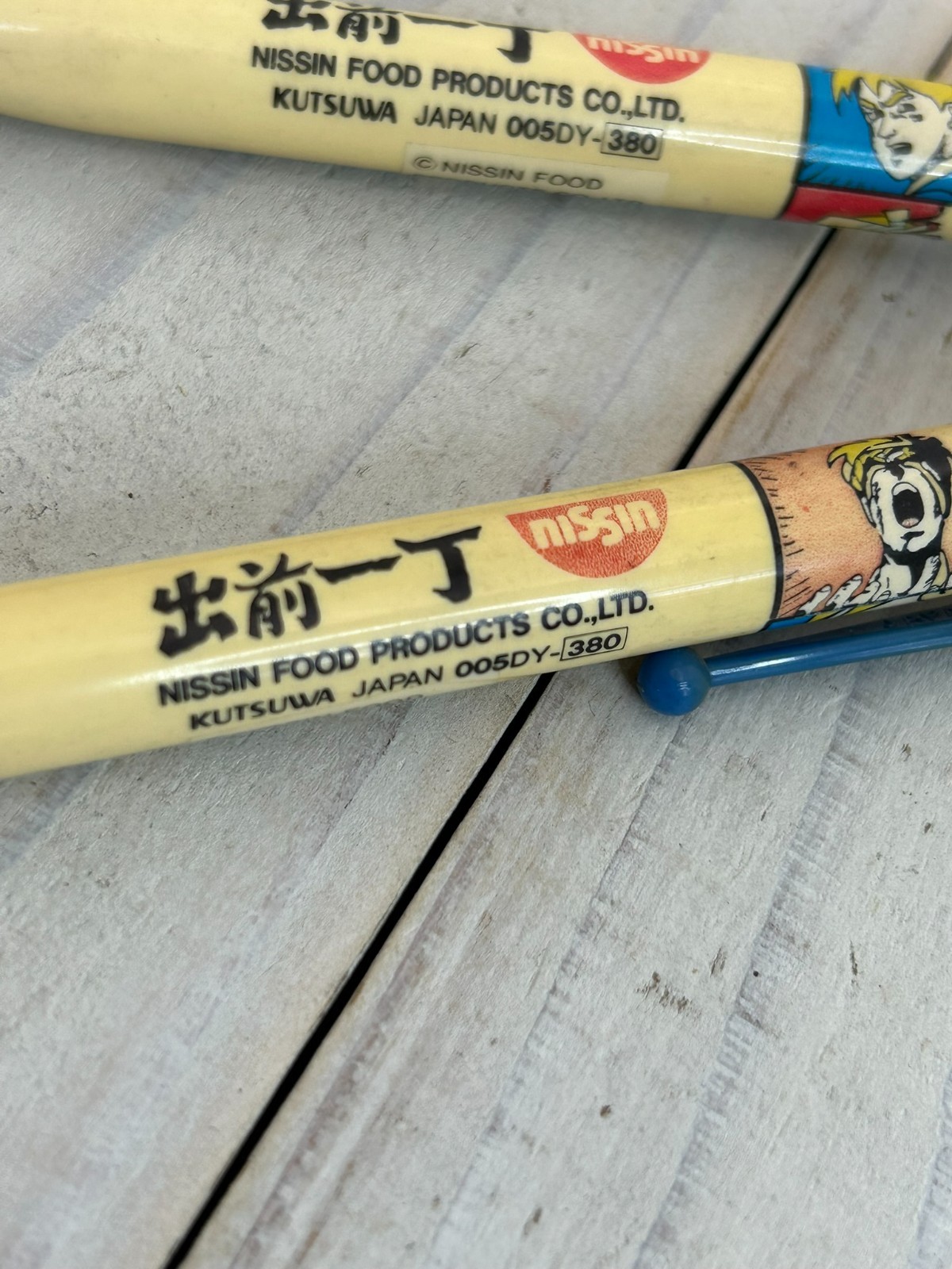 Nissin Demae Itcho Demae Boy Kutsuwa Mechanical Pencils 2pcs Vintage Japan 1970s