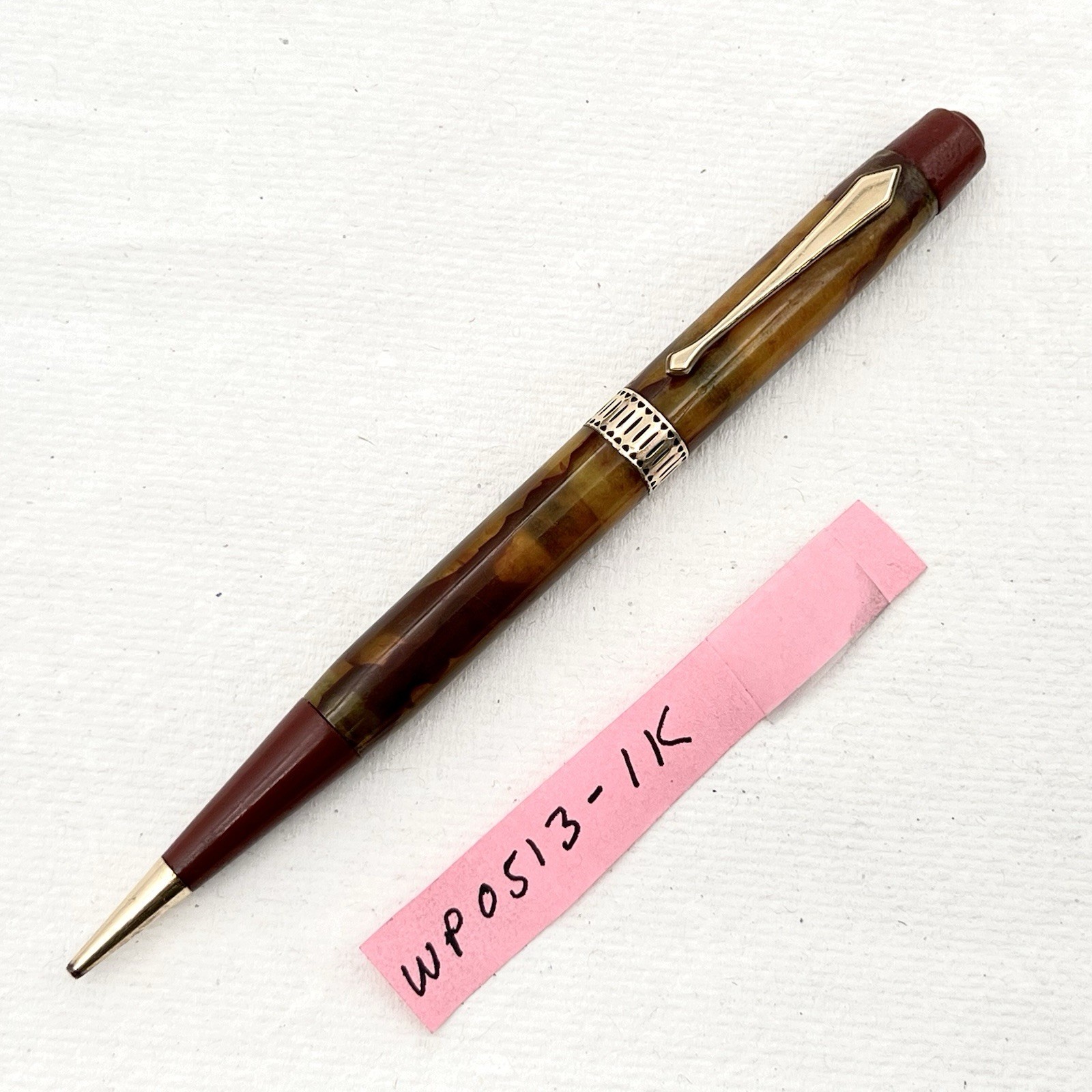 Waterman Patrician Persian Celluloid Mechanical Pencil 5-1/2″ 1.1mm – Works