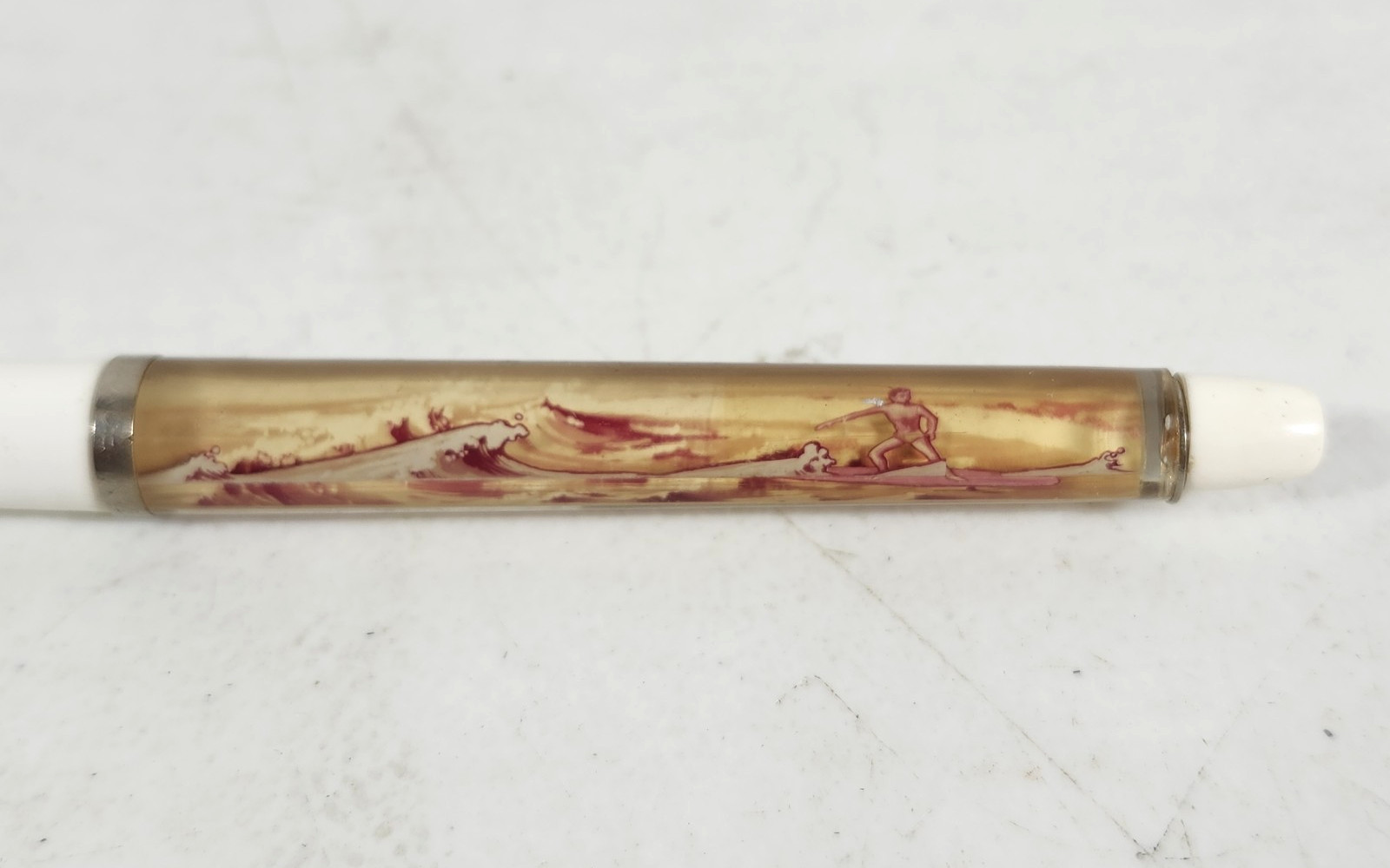 Vintage Man On Surfboard Pencil Aloha Hawaii Twist Mechanical